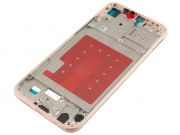 Front housing with pink frame and side buttons for Huawei P20 Lite, ANE-LX1